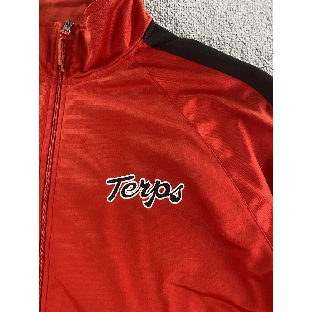Vintage Maryland Terrapins Jacke Men Extra Large Red Russell Athletic Zip Track - Picture 2 of 11